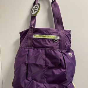 Rare  Earth Carry On Bag Luggage Travel Bag/tote Purple And Gray Bottom.